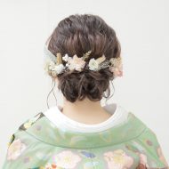 hairstyle　ルーズにまとめたギブソンタック